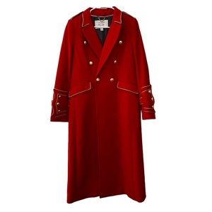 Olivia Palermo x Banana Republic Red Military Trench Coat Medium - Never Worn